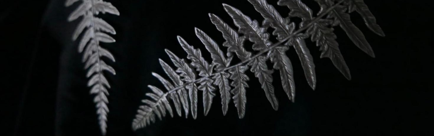 Felce scolpita in argento